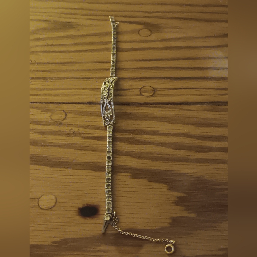 Vintage Sterling & Diamond Bracelet